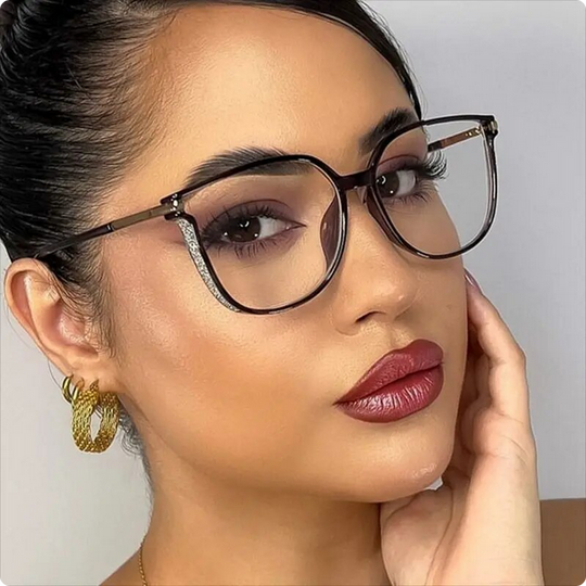 Oversized Reading Glasses for Women with Metal Accents