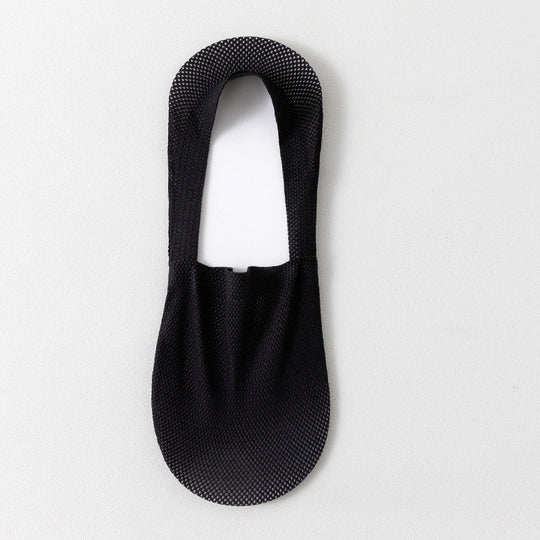 Low-Cut Mesh Liner Socks for Women with Non-Slip Silicone Grip