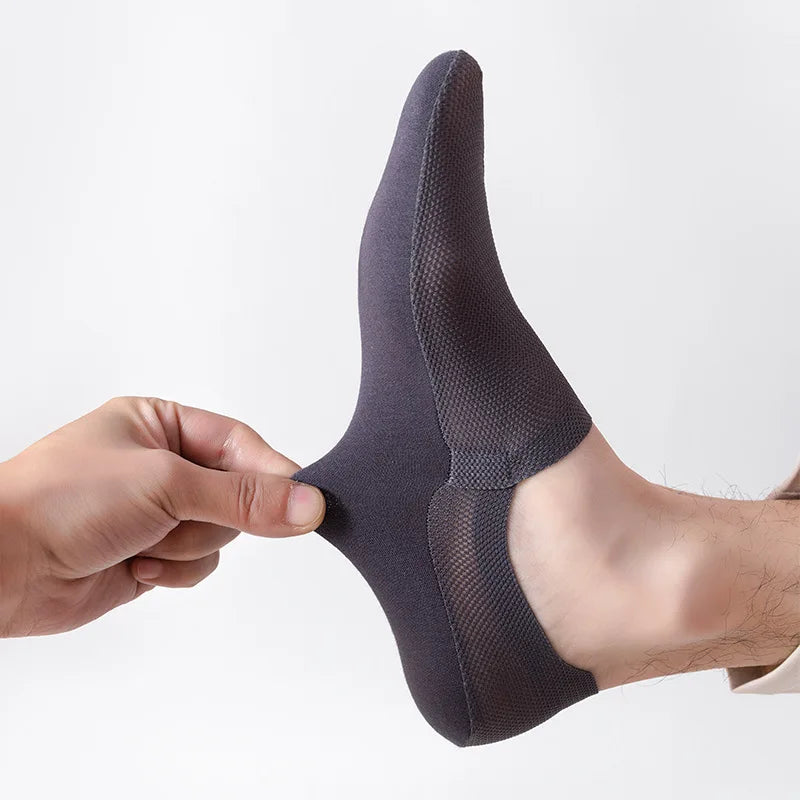 Low-Cut Mesh Liner Socks for Women with Non-Slip Silicone Grip