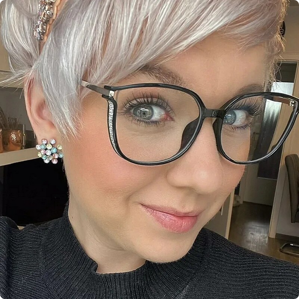 Oversized Reading Glasses for Women with Metal Accents