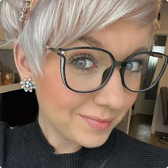 Oversized Reading Glasses for Women with Metal Accents