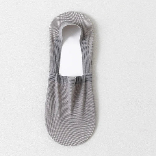 Low-Cut Mesh Liner Socks for Women with Non-Slip Silicone Grip