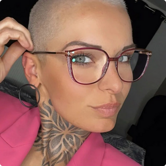Oversized Reading Glasses for Women with Metal Accents