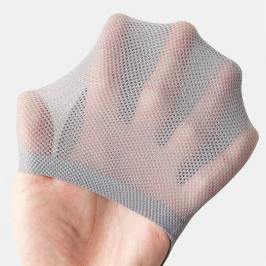 Low-Cut Mesh Liner Socks for Women with Non-Slip Silicone Grip