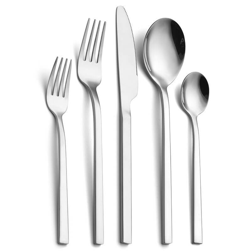 Stainless Steel Cutlery Set - 5-Piece Dinner Flatware