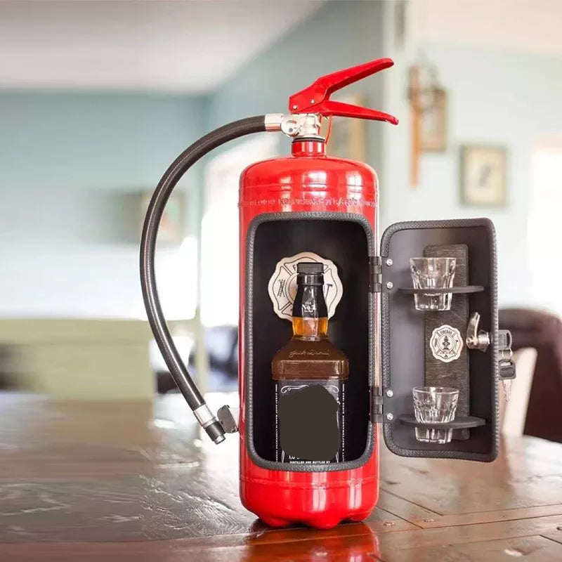 Fire Extinguisher Shaped Hidden Mini Bar Bottle Holder