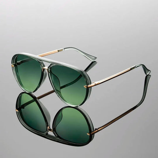 Retro Aviator Sunglasses for Women – Lightweight Metal UV400