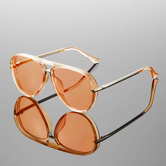 Retro Aviator Sunglasses for Women – Lightweight Metal UV400
