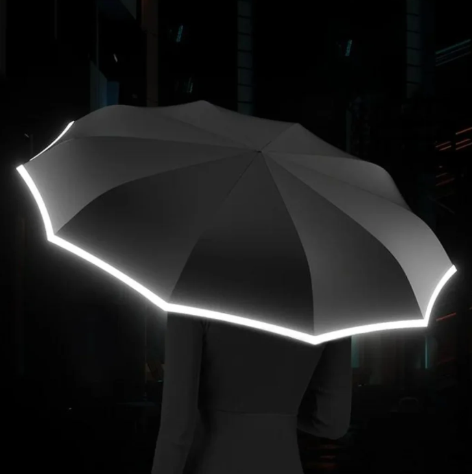 Windproof Reflective Umbrella – Storm-Resistant & Waterproof