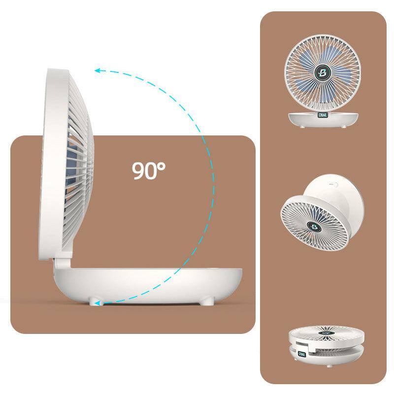 Rechargeable Mini Fan – Table & Wall, Cordless, Quiet