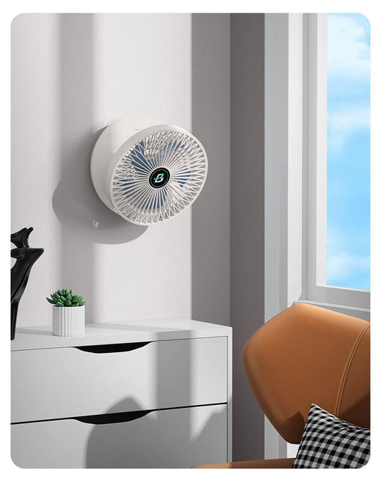 Rechargeable Mini Fan – Table & Wall, Cordless, Quiet