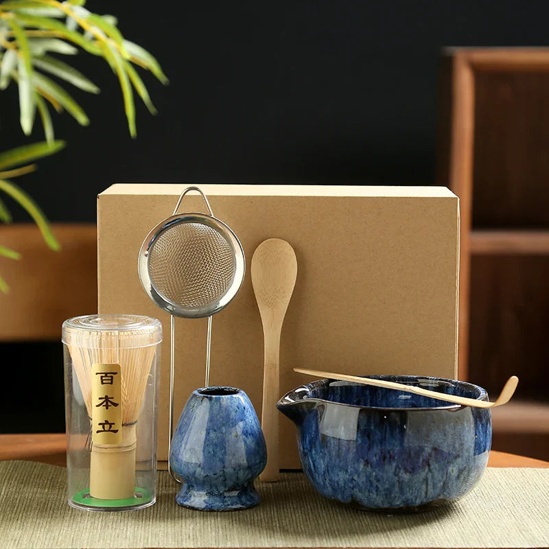 Matcha Set - 6-Piece with Bamboo Whisk and Bowl