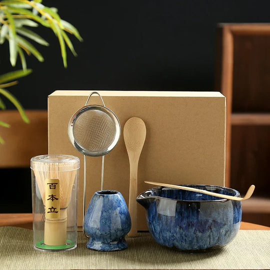 Matcha Set - 6-Piece with Bamboo Whisk and Bowl