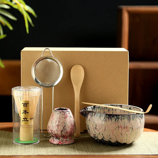 Matcha Set - 6-Piece with Bamboo Whisk and Bowl