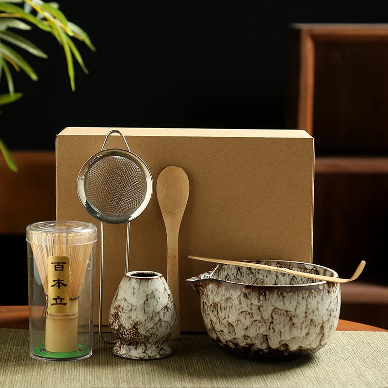 Matcha Set - 6-Piece with Bamboo Whisk and Bowl