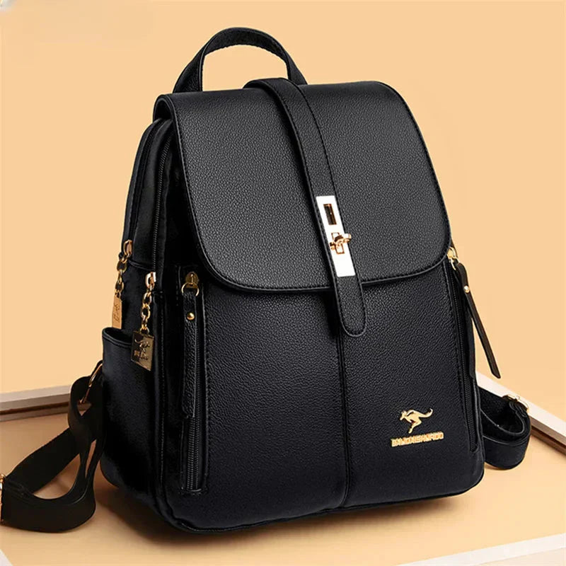 Women's Leather Backpack – Compact & Elegant