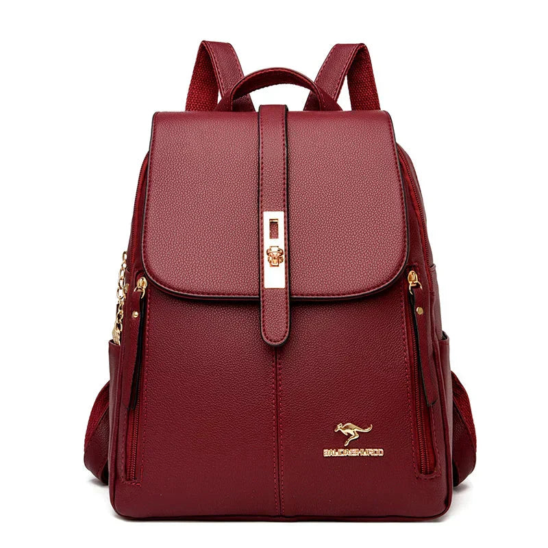 Women's Leather Backpack – Compact & Elegant