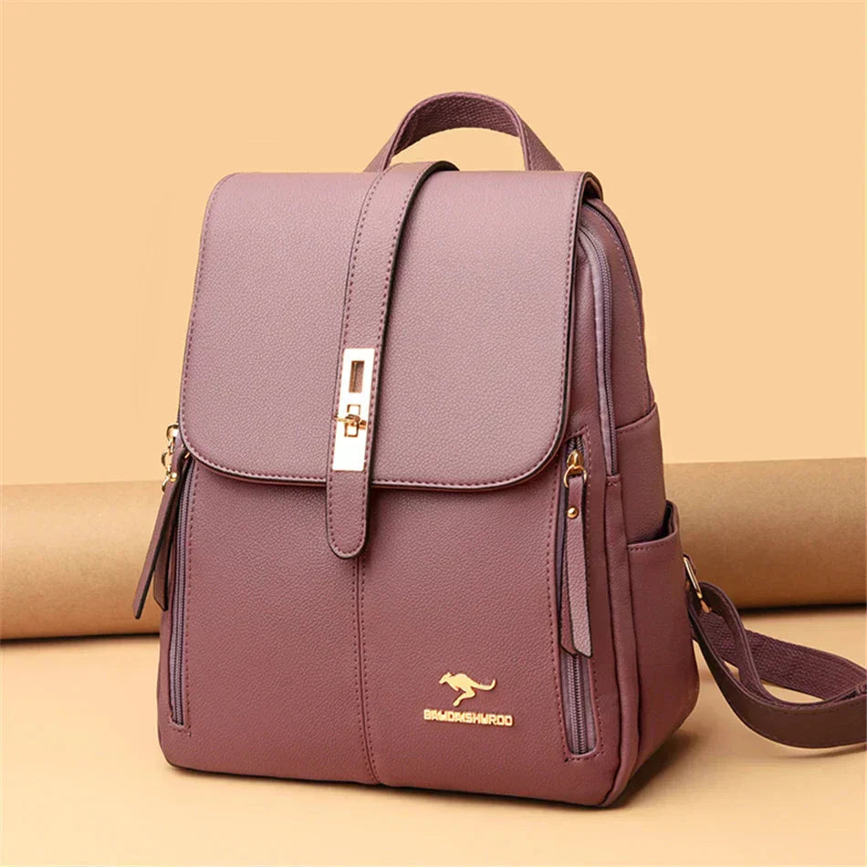 Women's Leather Backpack – Compact & Elegant