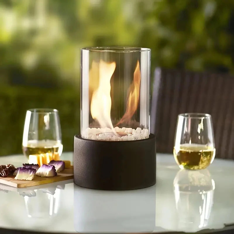 Bio-Ethanol Tabletop Fireplace – Smokeless Indoor & Outdoor