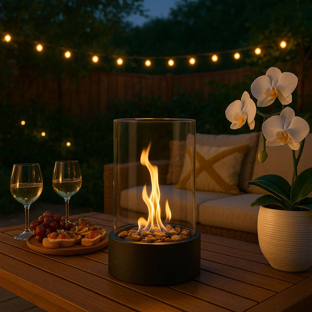 Bio-Ethanol Tabletop Fireplace – Smokeless Indoor & Outdoor