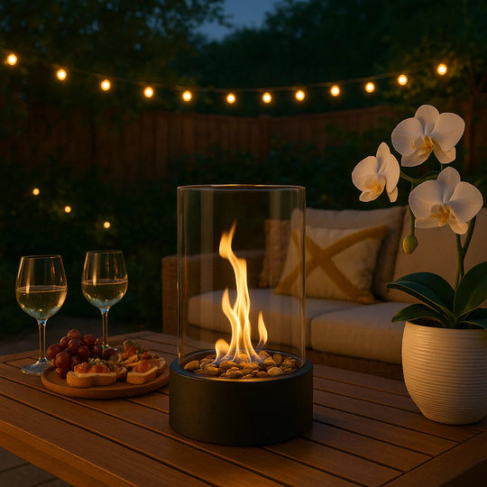 Bio-Ethanol Tabletop Fireplace – Smokeless Indoor & Outdoor