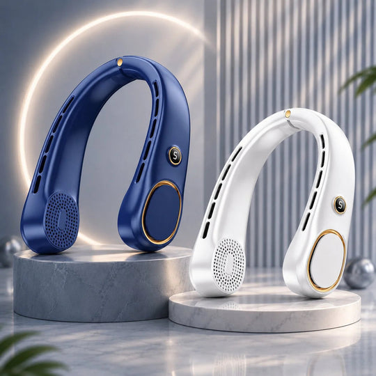 Bladeless Neck Fan – Portable, Quiet & Hands-Free Cooling