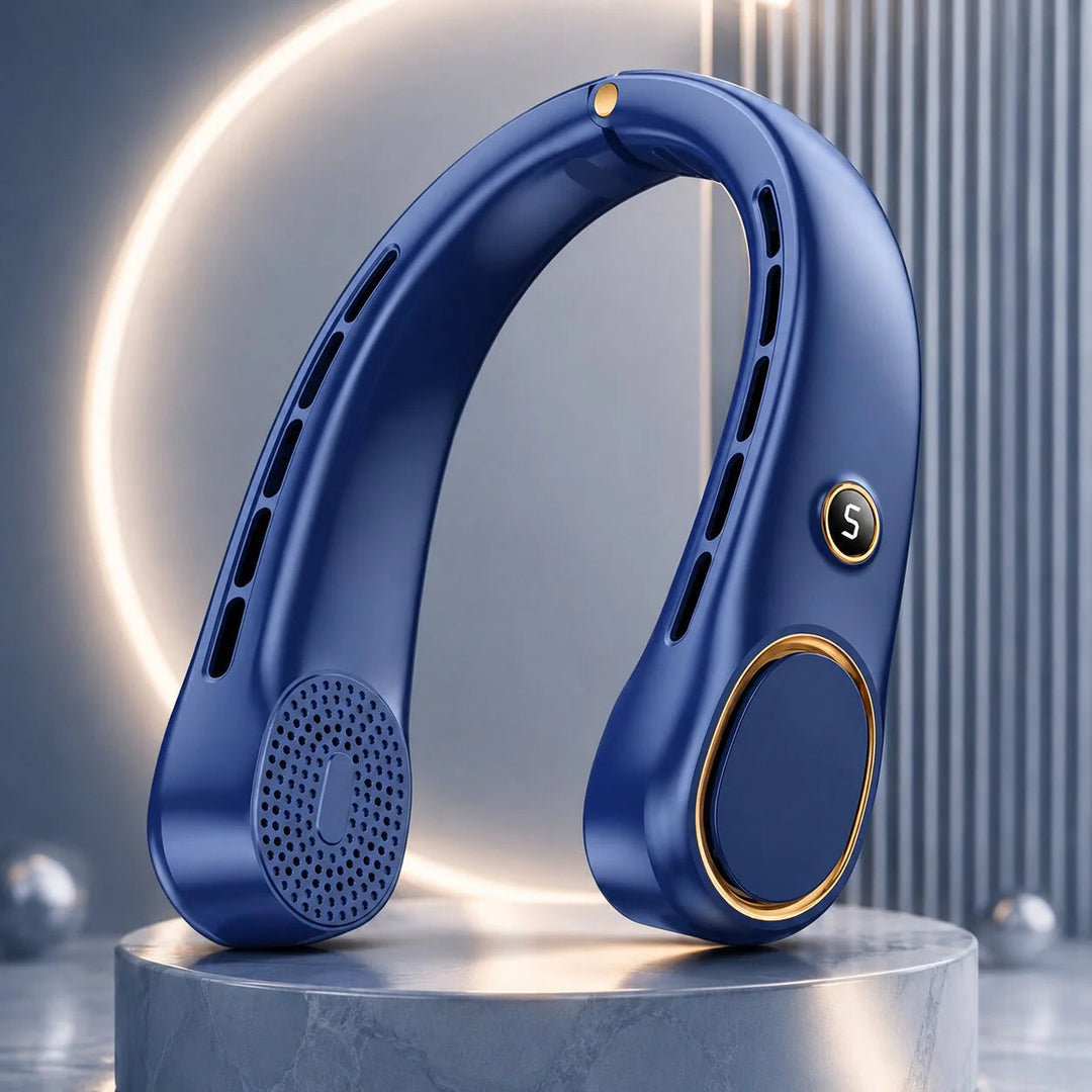 Bladeless Neck Fan – Portable, Quiet & Hands-Free Cooling