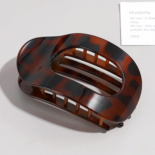 Oval Matte Hair Claw Clip for Women
