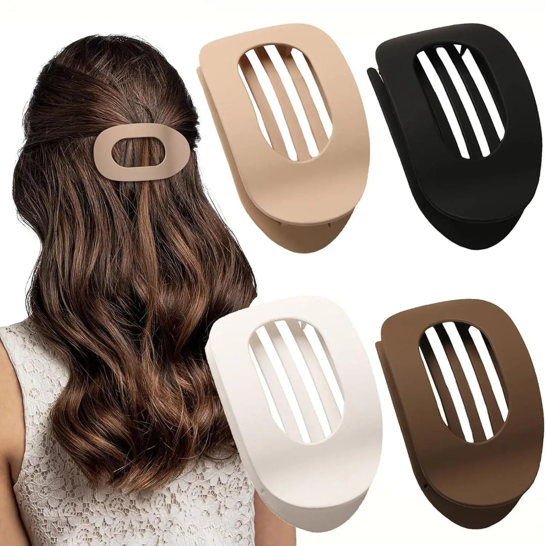 Oval Matte Hair Claw Clip for Women