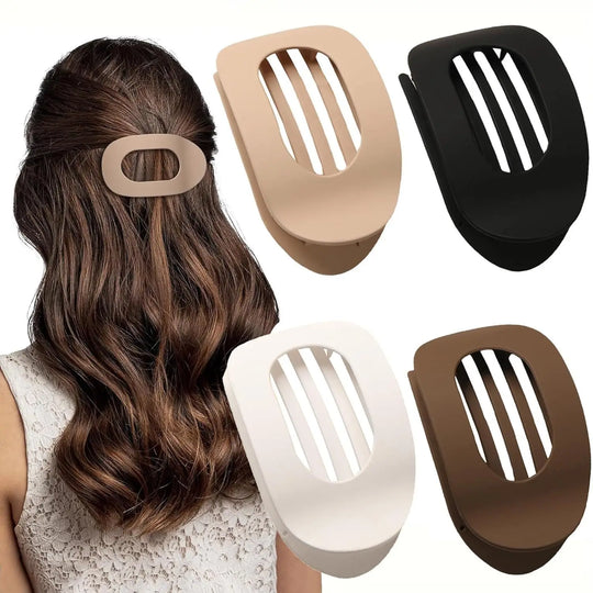 Oval Matte Hair Claw Clip for Women