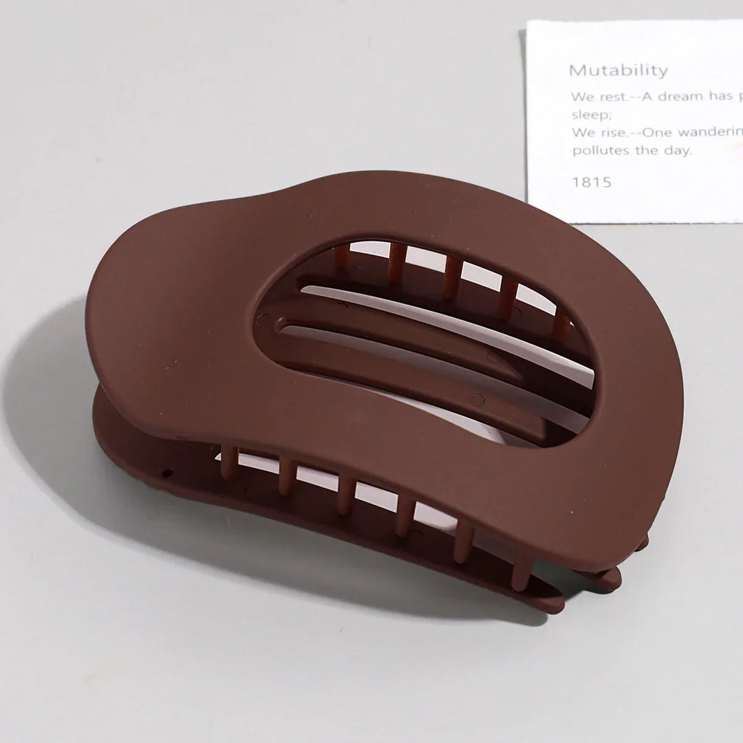 Oval Matte Hair Claw Clip for Women
