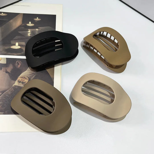 Oval Matte Hair Claw Clip for Women