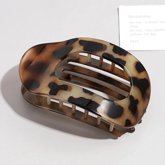 Oval Matte Hair Claw Clip for Women