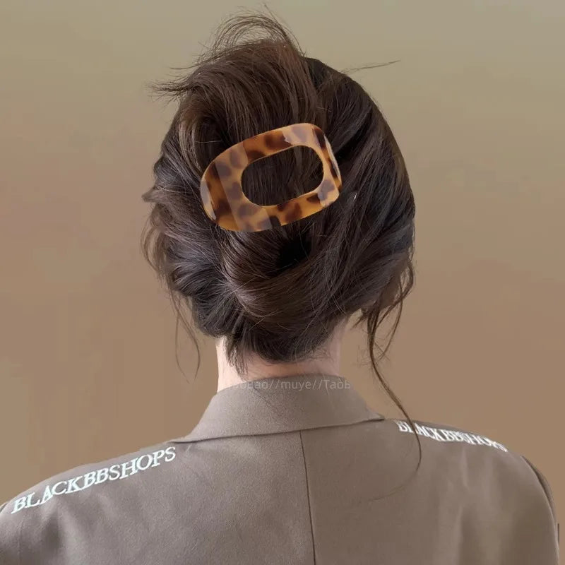 Oval Matte Hair Claw Clip for Women