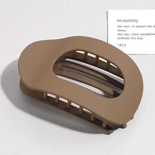 Oval Matte Hair Claw Clip for Women