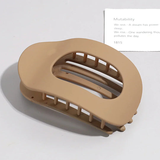 Oval Matte Hair Claw Clip for Women