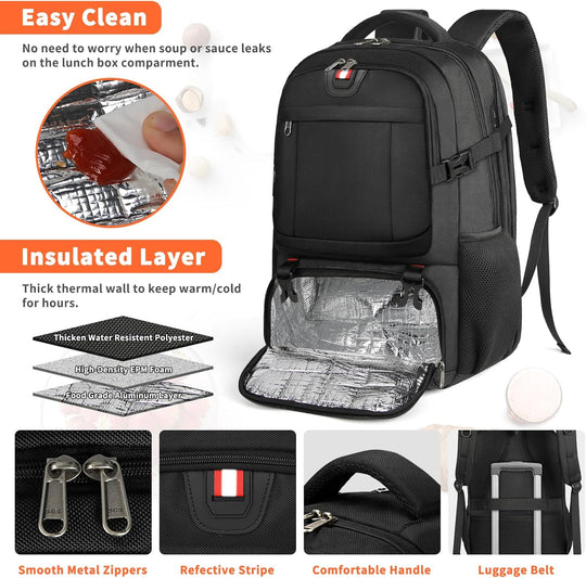 Extra Large Travel Laptop Backpack with USB Charging Port