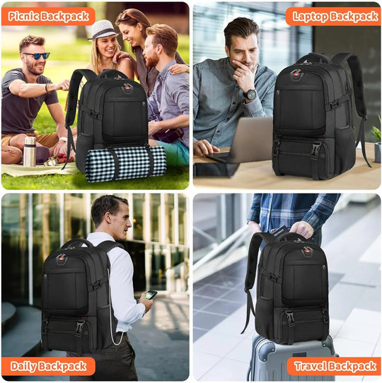 Extra Large Travel Laptop Backpack with USB Charging Port