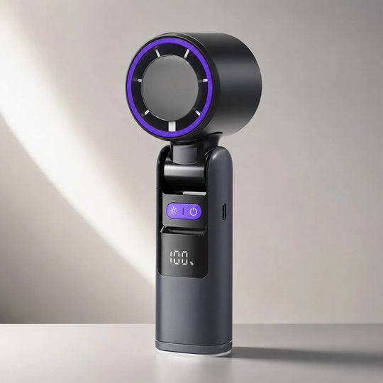 Rechargeable Handheld Fan with Flashlight
