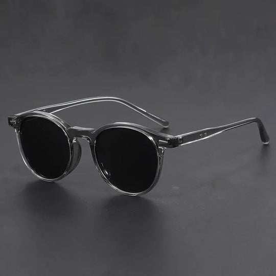 Men's Round Retro Sunglasses – Lightweight Tortoise Frame