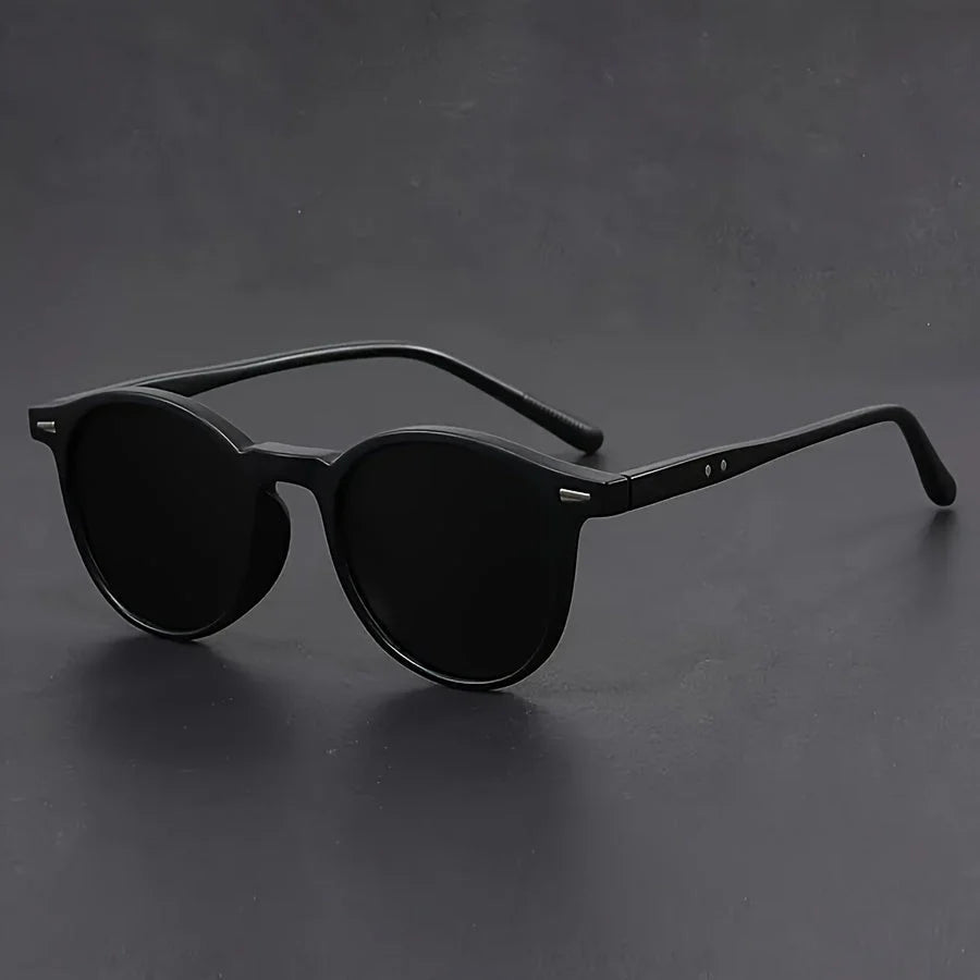 Men's Round Retro Sunglasses – Lightweight Tortoise Frame