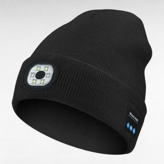 LED Bluetooth Beanie with Built-In Headphones & Light
