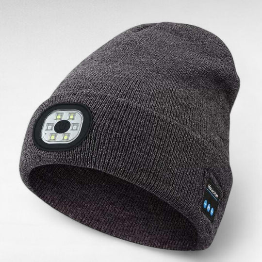 LED Bluetooth Beanie with Built-In Headphones & Light