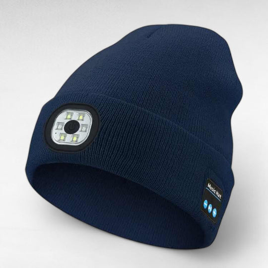 LED Bluetooth Beanie with Built-In Headphones & Light