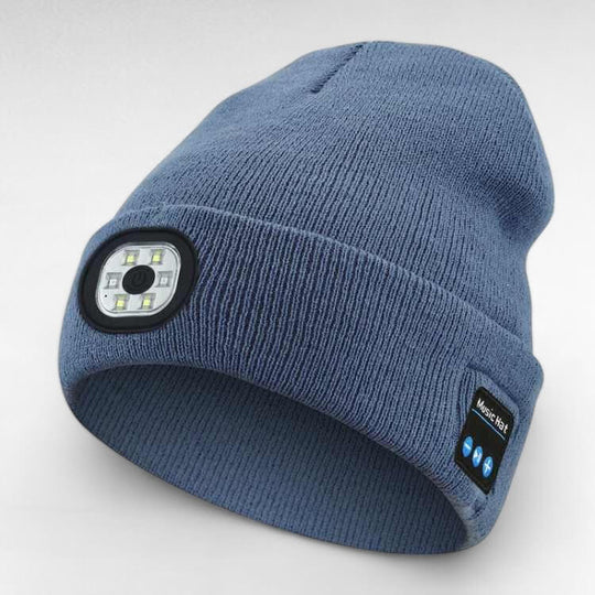LED Bluetooth Beanie with Built-In Headphones & Light