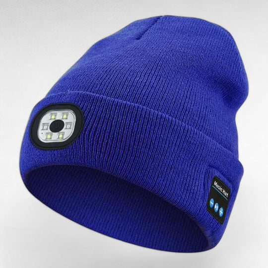LED Bluetooth Beanie with Built-In Headphones & Light