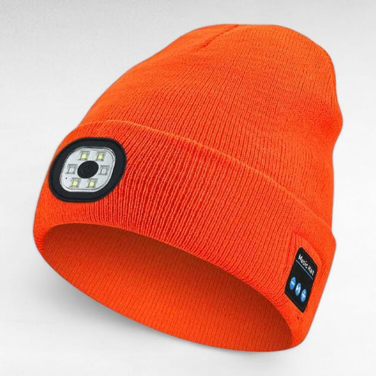 LED Bluetooth Beanie with Built-In Headphones & Light