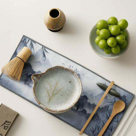 8-Piece Matcha Set - Handmade 550ml Ceramic Bowl & Bamboo Tools