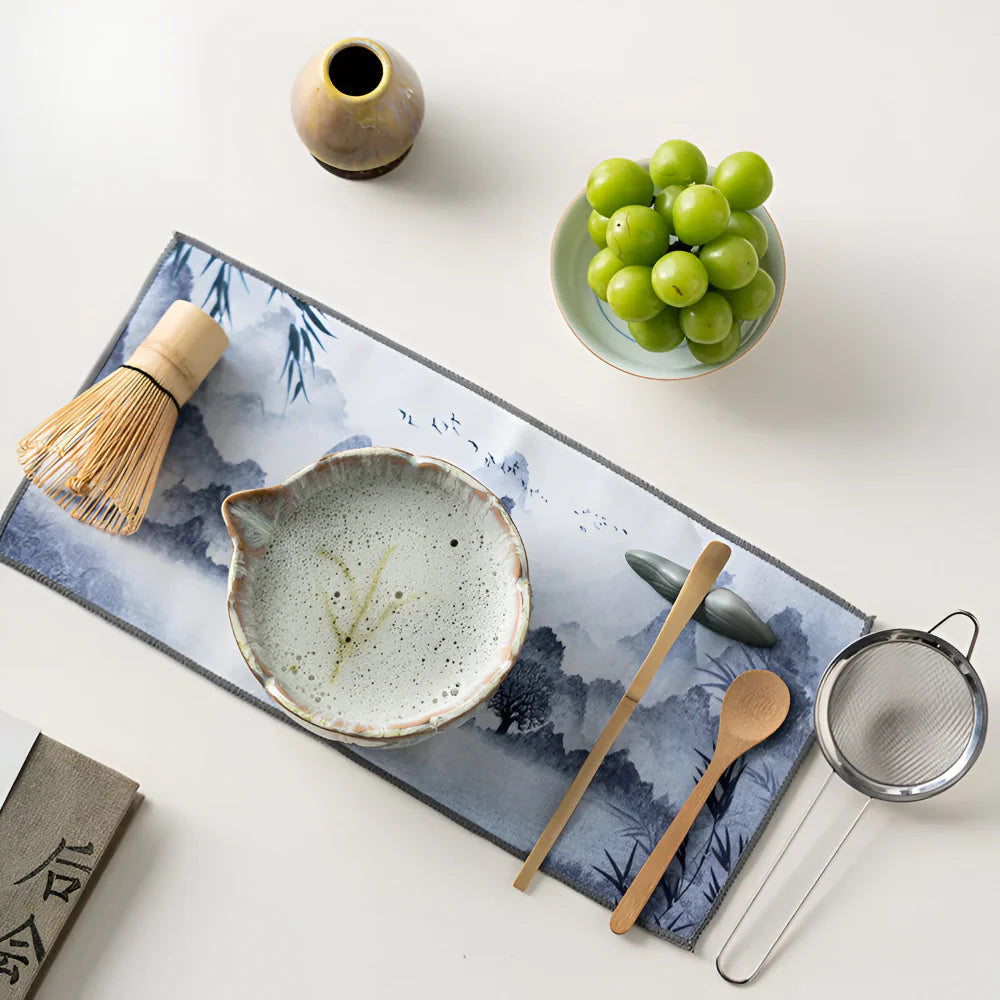 8-Piece Matcha Set - Handmade 550ml Ceramic Bowl & Bamboo Tools
