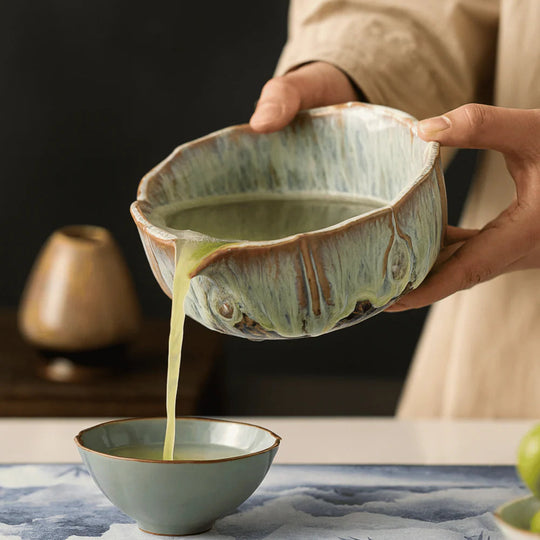 8-Piece Matcha Set - Handmade 550ml Ceramic Bowl & Bamboo Tools